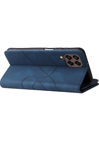Samsung Galaxy M33 5g Iki Renkli Dikiş Kickstand Koruyucu Kılıf (Yurt Dışından)