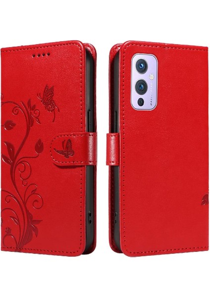 Oneplus 9 Için Kılıf El Kayışı ile Yüksek Kaliteli Deri Cüzdan Telefon Kılıfı (Yurt Dışından)