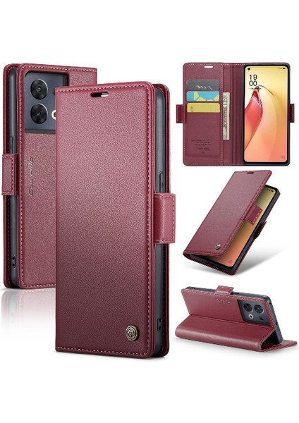 Oppo Caseme 8 Pro 5g Anti Dolandırıcılık Cüzdan Durumda Kart Yuvası Durumda (Yurt Dışından)
