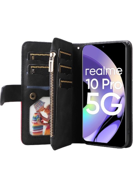 Realme 10 Pro 5g Kickstand Koruyucu Dokuz Kart Yuvaları Iki Renkli (Yurt Dışından)
