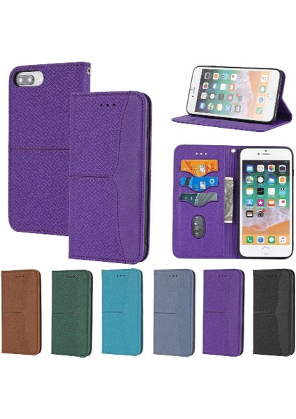 IPhone 8 Için Kılıf Artı Pu Deri Kapak Çevirin Folio Kitap El Cüzdan Kredi (Yurt Dışından)