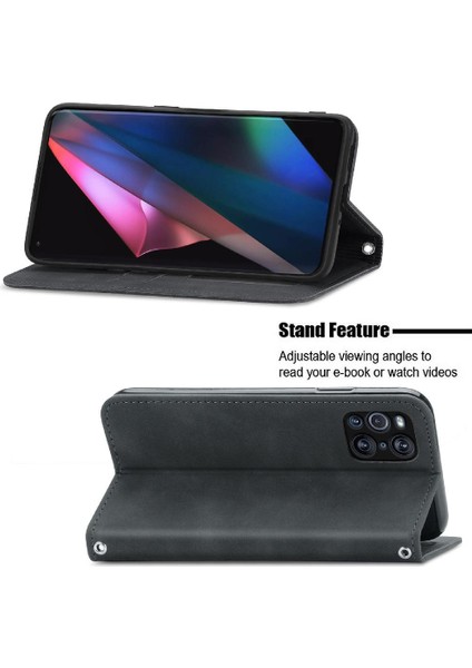 Oppo Bulmak Için Kılıf X3 Pro Cüzdan Kordon Fermuar Basit Iş Deri (Yurt Dışından) fiyatları