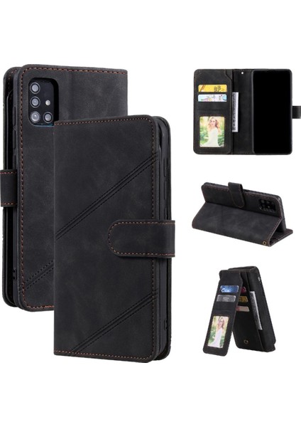 Samsung Galaxy A71 4g Için Kılıf Cüzdan Flip Folio Pu Deri Manyetik Kart (Yurt Dışından)