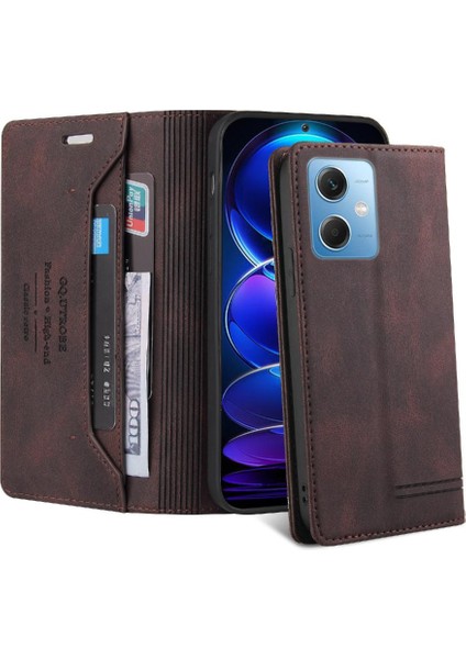 Xiaomi Poco X5 Premium Deri Premium Deri Kılıf Kickstand Iki (Yurt Dışından)