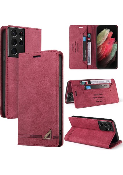 Samsung Galaxy S21 Ultra Premium Deri Iki Kart Yuvaları Premium (Yurt Dışından)