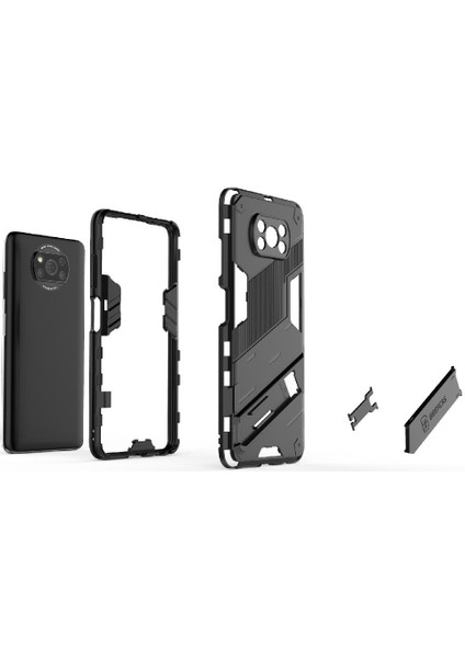Xiaomi Poco X3 Nfc Koruyucu Kapak Için Kılıf Kickstand Sağlam Askeri (Yurt Dışından)