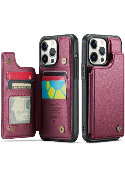 IPhone 12 Pro Max Rfıd Engelleme Kart Tutucu Pu Için Caseme Cüzdan Kılıf (Yurt Dışından)
