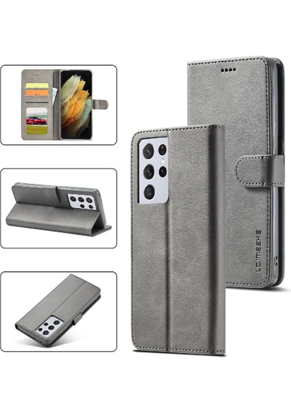 Samsung Galaxy S21 Ultra Kart Yuvaları Cüzdan Tutucu ile Buzağı Flip (Yurt Dışından)