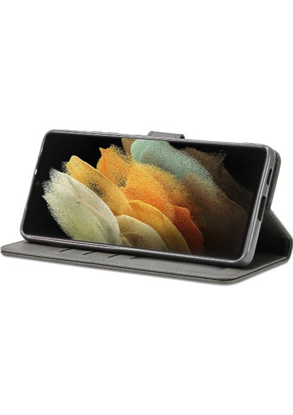 Samsung Galaxy S21 Ultra Kart Yuvaları Cüzdan Tutucu ile Buzağı Flip (Yurt Dışından) modelleri