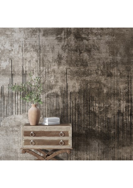 Soyut Kahverengi Duvar Kağıdı, Modern Ritim Duvar Kağıdı, Natural Salon Için Duvar Kağıdı
