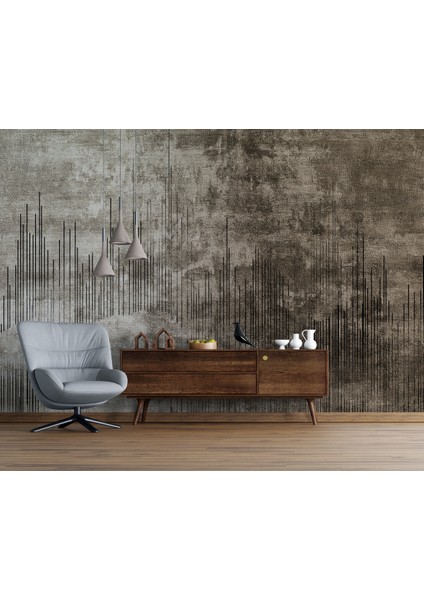 Soyut Kahverengi Duvar Kağıdı, Modern Ritim Duvar Kağıdı, Natural Salon Için Duvar Kağıdı