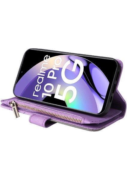 Realme 10 Pro 5g Kickstand Koruyucu Dokuz Kart Yuvaları Iki Renkli (Yurt Dışından)