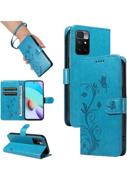 Xiaomi Redmi Için Kılıf 10 4g ve Kart Yuvası Kabartmalı Kelebek El ile (Yurt Dışından)