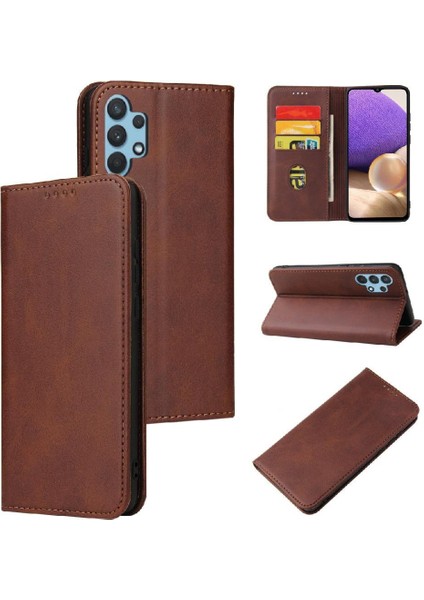 Kart Tutucu Kickstand Tam Koruma ile Samsung GALAXYA32 4g Için Kılıf (Yurt Dışından)