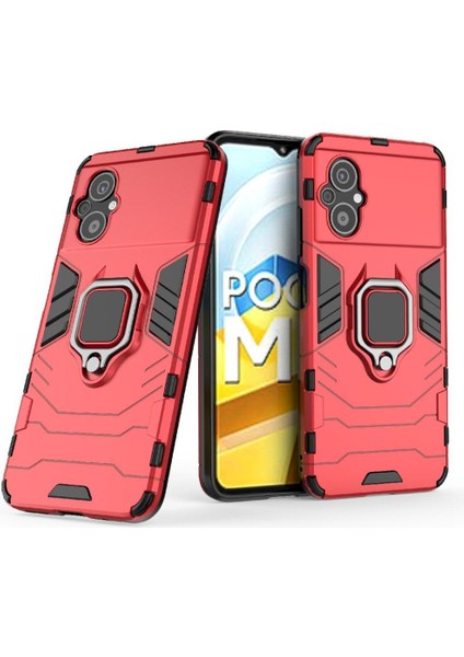 Xiaomi Poco M5 4g Kickstand 360 &deg; Dönen Halka Askeri Damla Kapak (Yurt Dışından)