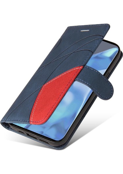 Kart Yuvası Standı Iki Renkli Dikiş Kickstand ile Oneplus 9 Pro Için Kılıf (Yurt Dışından)