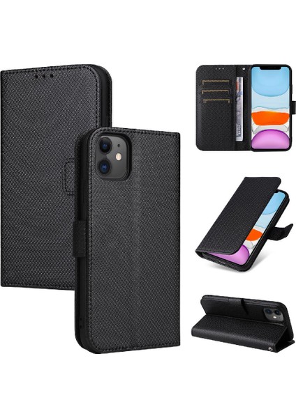 IPhone 12 Için Kılıf Mini Kapak Kart Tutucu Kickstand Manyetik Cüzdan (Yurt Dışından)