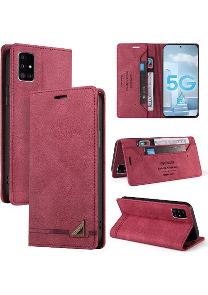 Samsung Galaxy A51 5g Premium Deri Premium Deri Kickstand (Yurt Dışından)