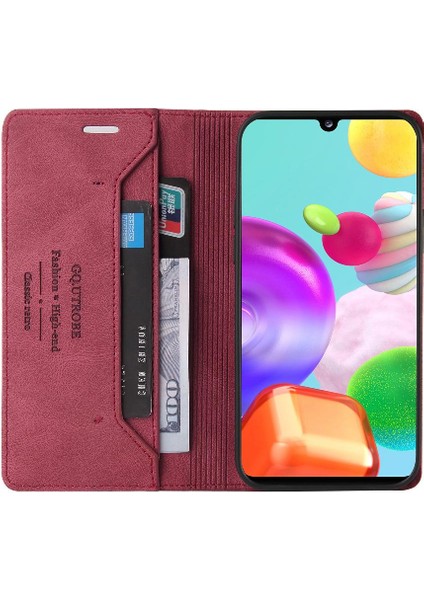 YH Mall Samsung Galaxy Two Iki Kart Yuvaları Kickstand Premium Deri Için Kılıf (Yurt Dışından)