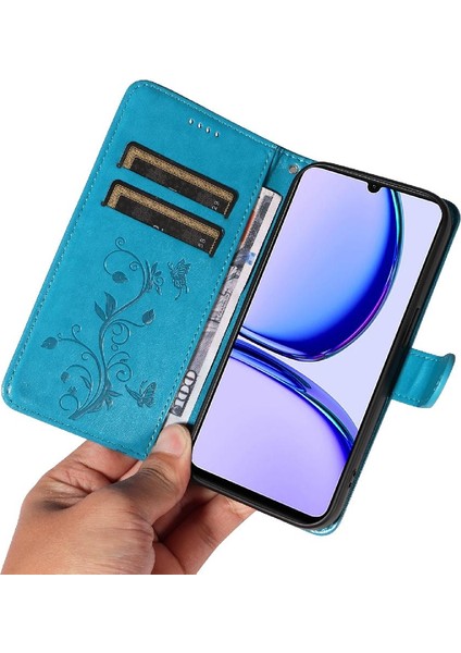 El Kayışı Cüzdan Telefon Kılıfı ile Realme C53 Kabartmalı Kelebek Için Kılıf (Yurt Dışından) indirimleri