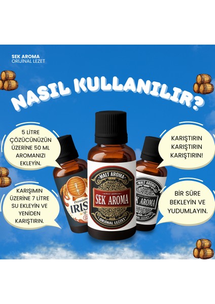 Gourmet Malt Hazır Karışım Viski Kiti - Gurme Malt Viski Aroması 10 Adet 50 ml Avantaj Paketi+Test Kiti modelleri