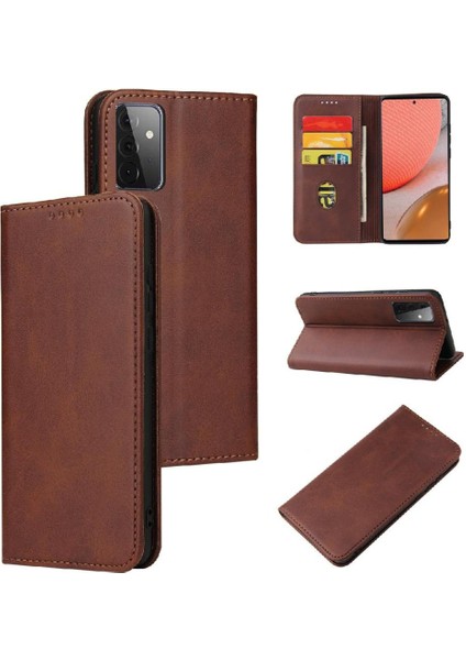 Samsung Galaxy A73 5g Tam Koruma Deri Folio Flip Case (Yurt Dışından)