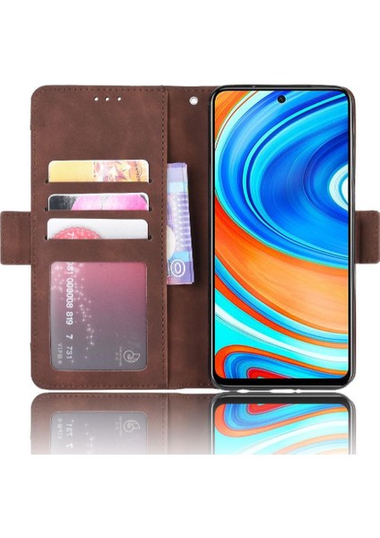 Xiaomi Redmi Için Not 9 Pro Max Ayarlanabilir Ayrılabilir Kart Tutucu Manyetik Kapatma Deri Cüzdan Kapak (Yurt Dışından)