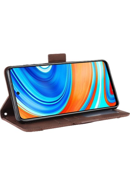 Xiaomi Redmi Için Not 9 Pro Max Ayarlanabilir Ayrılabilir Kart Tutucu Manyetik Kapatma Deri Cüzdan Kapak (Yurt Dışından)