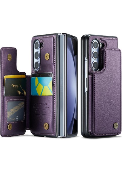 Samsung Galaxy Z Fold 5 5g Kickstand Pu Deri Için Caseme Cüzdan Kılıf (Yurt Dışından)