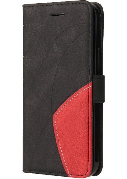 Kart Yuvası Standı Iki Renkli Dikiş Kickstand ile Oneplus 9 Pro Için Kılıf (Yurt Dışından)
