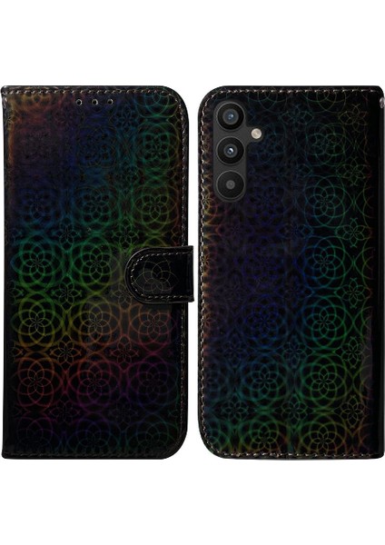 Samsung Galaxy A34 5g Için Kılıf Cüzdan Kılıf Kart Yuvası Glitter Renkli Pu (Yurt Dışından)