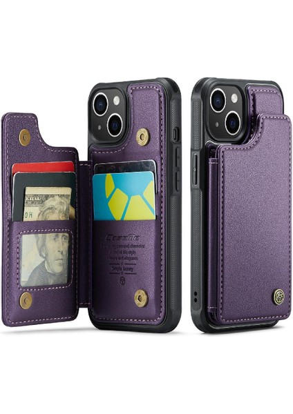 IPhone 15 Için Caseme Cüzdan Durumda Kickstand Pu Deri Kart Tutucu Ince (Yurt Dışından)