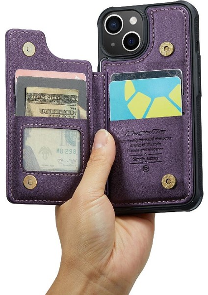 IPhone 15 Için Caseme Cüzdan Durumda Kickstand Pu Deri Kart Tutucu Ince (Yurt Dışından) modelleri