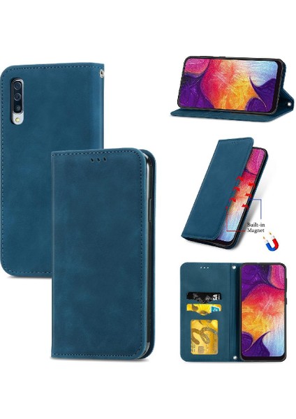Samsung A70/A70S Deri Kılıf Darbeye Basit Iş Çevirme (Yurt Dışından)