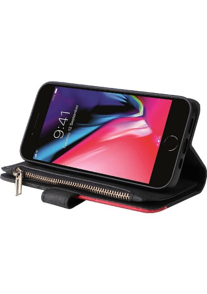 YH Mall IPhone 7/8 Için Dokuz Kart Yuvaları Kickstand Koruyucu Fermuar Cüzdan (Yurt Dışından)