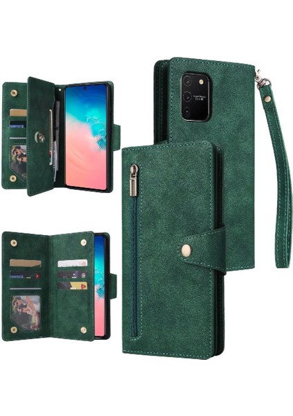 Samsung Galaxy S10 Lite Için Kılıf Kart Tutucu Fermuar Cüzdan Kapak Manyetik (Yurt Dışından)