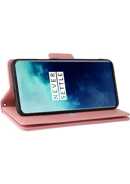 Oneplus 7t Pro Için Kılıf Kart Tutucu Manyetik Deri Fermuar Cüzdan Kapak (Yurt Dışından)