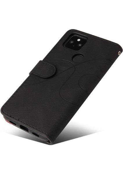 Kart Yuvası Standı Pu ile Google Piksel 5 Xl Kickstand Koruyucu Kılıf (Yurt Dışından)