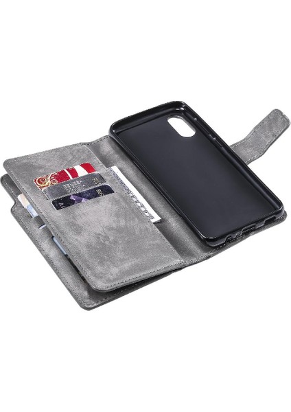 Samsung Galaxy A02 Manyetik Kickstand 9 Kart Yuvaları Cüzdan Pu Için Kılıf (Yurt Dışından) indirimleri