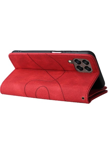 Samsung Galaxy M33 5g Iki Renkli Dikiş Kickstand Koruyucu Kılıf (Yurt Dışından)