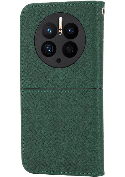 YH Mall Huawei Mate 50 Pro Için Kılıf El Cüzdan Pu Deri Kapak Kredi Kartı Flip (Yurt Dışından)