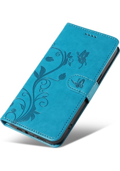 Huawei Huawei 2019 Için Flip Case Yüksek Kaliteli Deri Kabartmalı Kelebek ve (Yurt Dışından)
