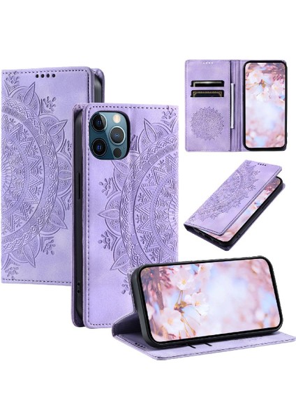 IPhone 12 Için Kılıf Pro Max Kart Ekleme Pu Deri Yan Toka Tam (Yurt Dışından)