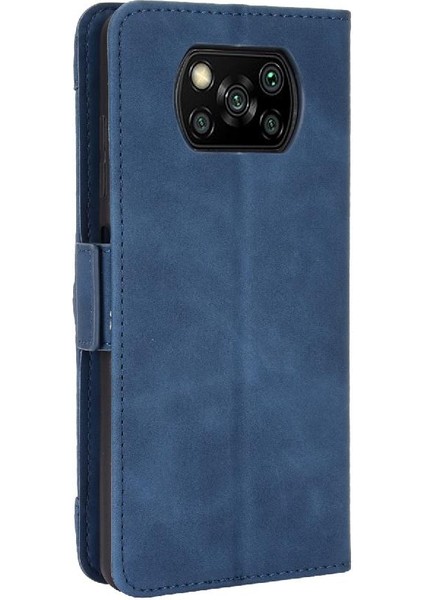 Xiaomi Poco X3 Nfc Ayarlanabilir Ayrılabilir Kart Tutucu Manyetik Kapatma Deri Cüzdan Kapak (Yurt Dışından)