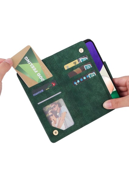 Samsung Galaxy A22 Için Kılıf 5g Kart Tutucu Fermuar Cüzdan Kapak ile El (Yurt Dışından) indirimleri