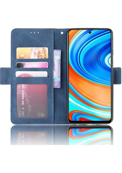 Xiaomi Redmi Için Not 9 Pro Max Ayarlanabilir Ayrılabilir Kart Tutucu Manyetik Kapatma Deri Cüzdan Kapak (Yurt Dışından)