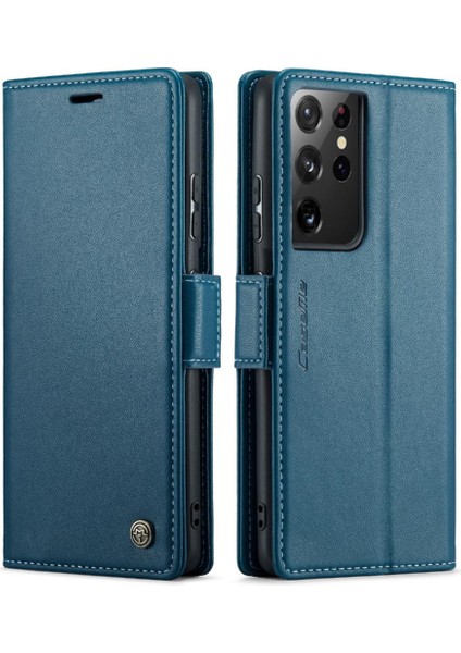Samsung Galaxy S21 Ultra Kickstand Cüzdan Kılıf Darbeye Dayanıklı (Yurt Dışından)
