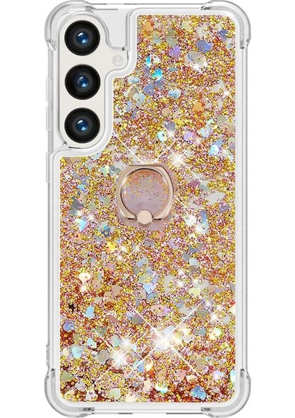Samsung Galaxy S24 Plus Kılıf Sulu Yüzüklü Standlı Milce Kapak