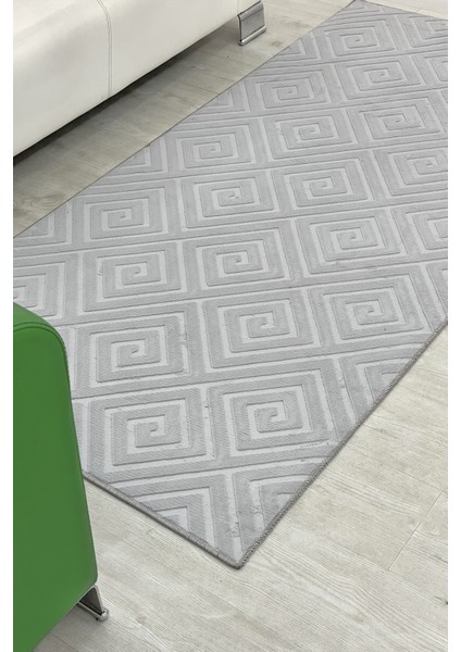 Delüx Üstün Kalite Kaymaz Taban Yolluk Halı Gri modelleri