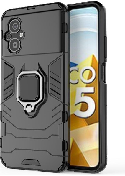 Xiaomi Poco M5 4g Kickstand 360 &deg; Dönen Halka Askeri Damla Kapak (Yurt Dışından) modelleri